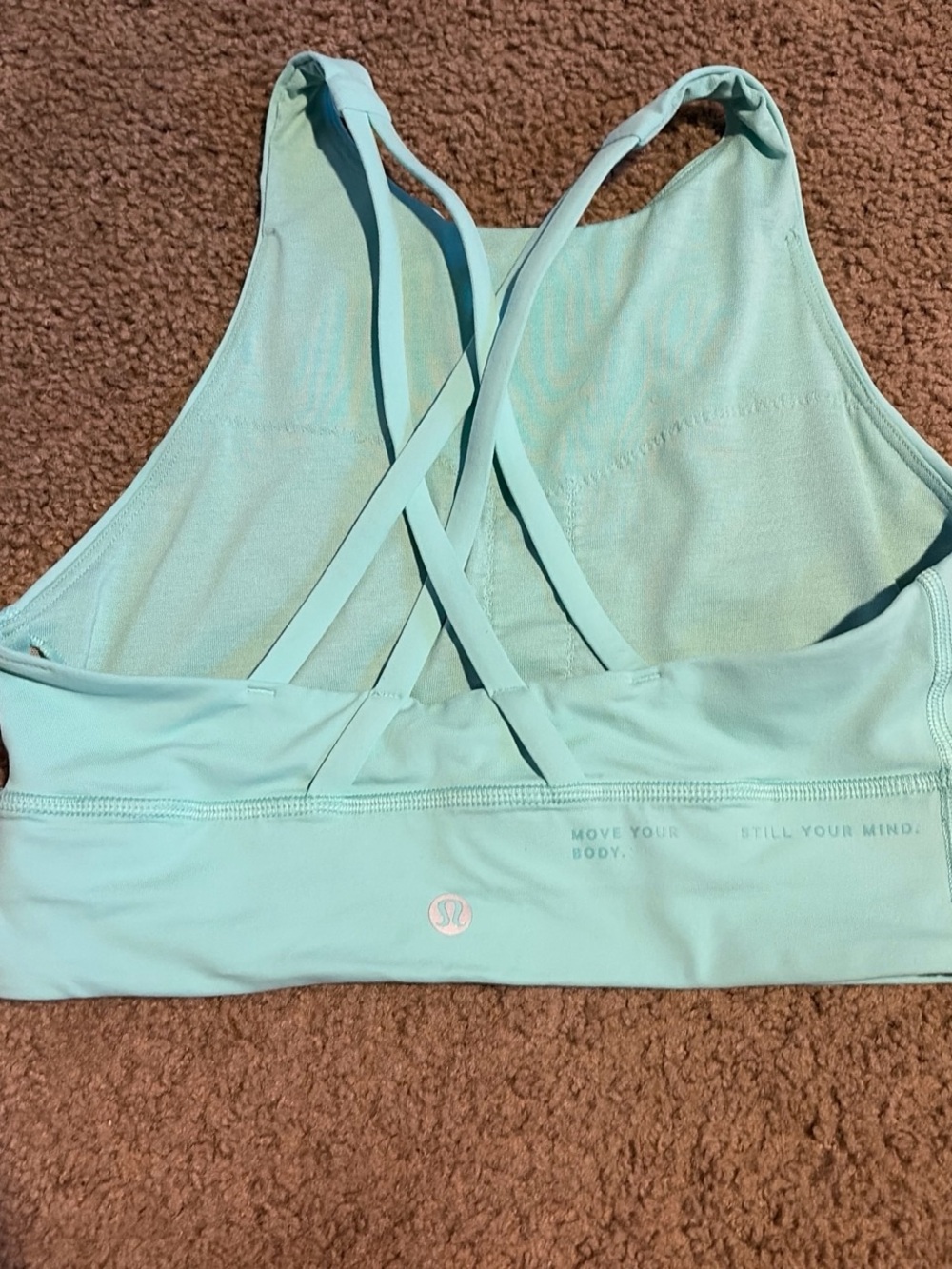 lululemon athletica Light Blue Cross-Back Sports tank top